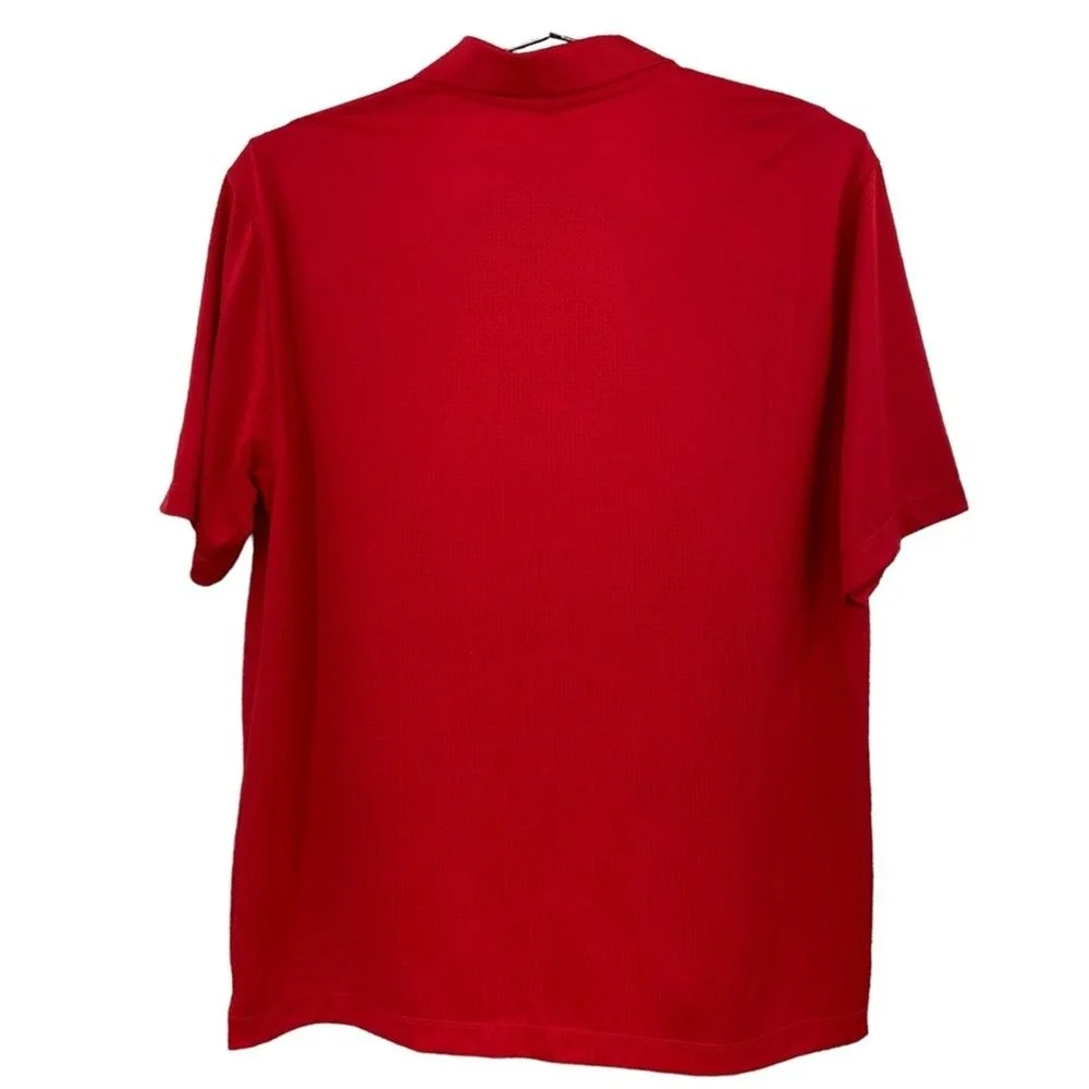 Nike Golf Tour Performance Dri-FIT Red Polo‎ Shirt Mens Large Short Sleeve
